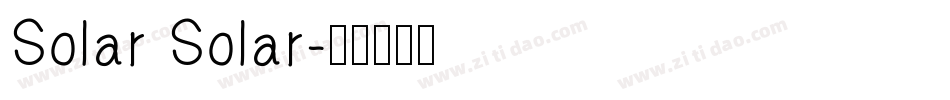 Solar Solar字体转换